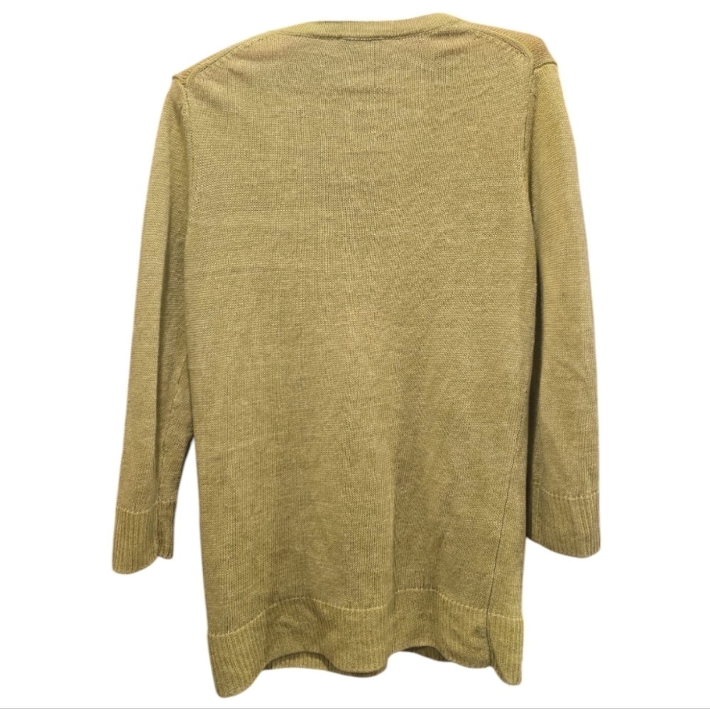 Talbots Light Green Linen Cardigan - Picture 3 of 5